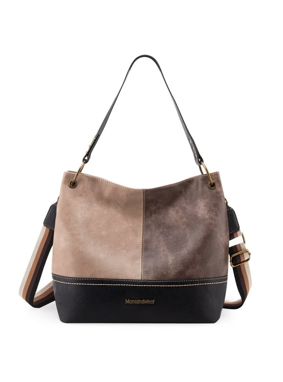 Purses for Women Hobo Shoulder Handbags with Zipper, Tan