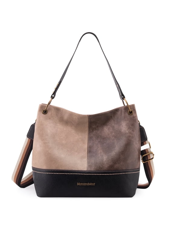 Purses for Women Hobo Shoulder Handbags with Zipper, Tan
