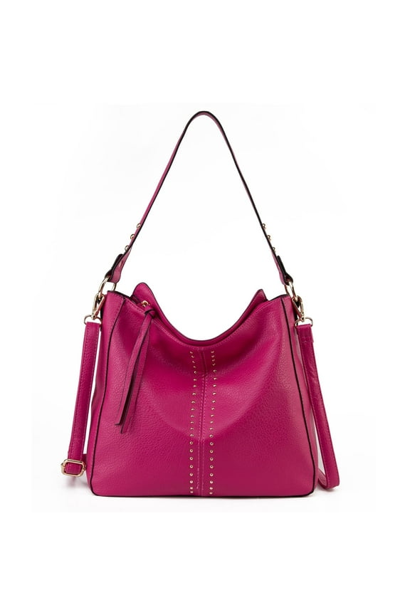 Hobo Bag for Women Crossbody Purse and Handbags Ladies Chic Shoulder Bags, Hot Pink