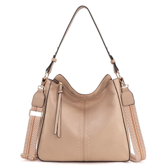 Montana West Hobo Bags for Women Top Handle Satchel Shoulder Purse Bucket Handbag, A-Khaki