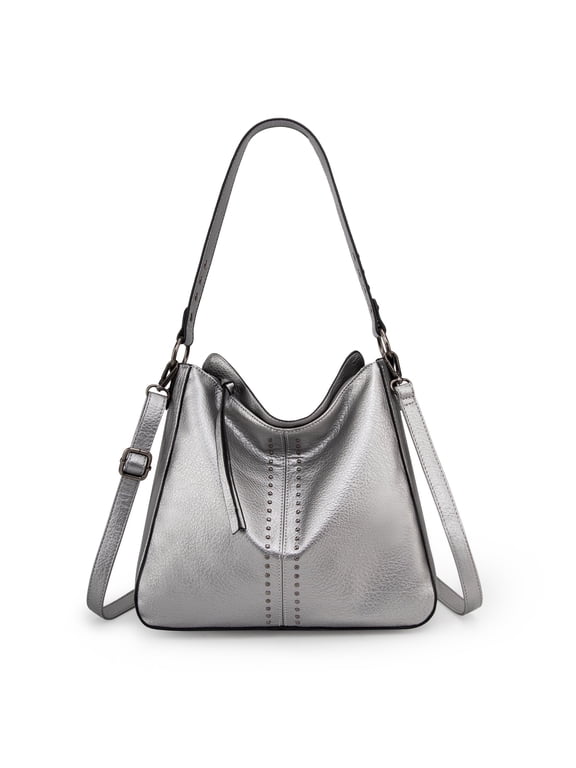 Hobo Bag for Women Crossbody Purse and Handbags Ladies Chic Shoulder Bags, Pearl Silver