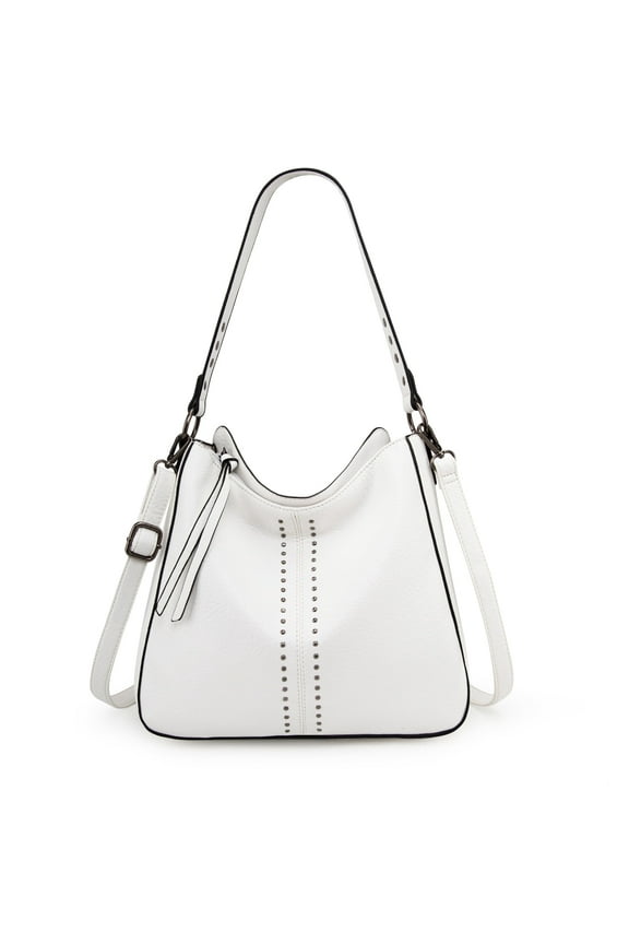 Hobo Bag for Women Crossbody Purse and Handbags Ladies Chic Shoulder Bags, White