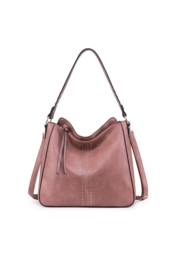 Hobo Bag for Women Crossbody Purse and Handbags Ladies Chic Shoulder Bags, Dark Pink