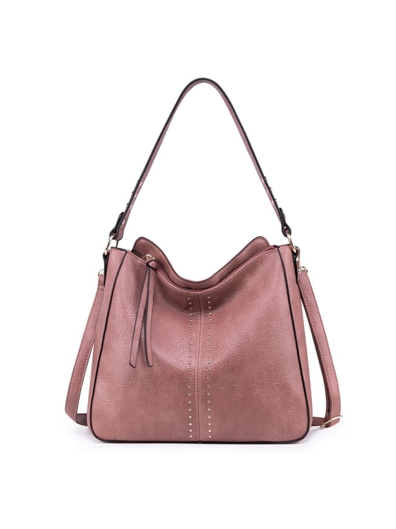 Hobo Bag for Women Crossbody Purse and Handbags Ladies Chic Shoulder Bags, Dark Pink