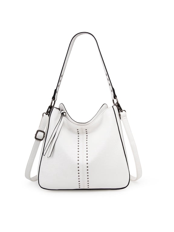 Hobo Bag for Women Crossbody Purse and Handbags Ladies Chic Shoulder Bags, White