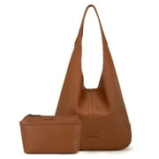 MONTANA WEST Hobo Bags Purse for Women Ultra Soft Foldable Shoulder Slouchy Handbags with Cosmetic bag, Brown