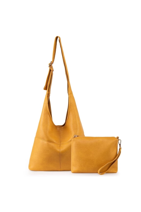 Hobo Bags Purse for Women Ultra Soft Foldable Shoulder Slouchy Handbags with Cosmetic bag