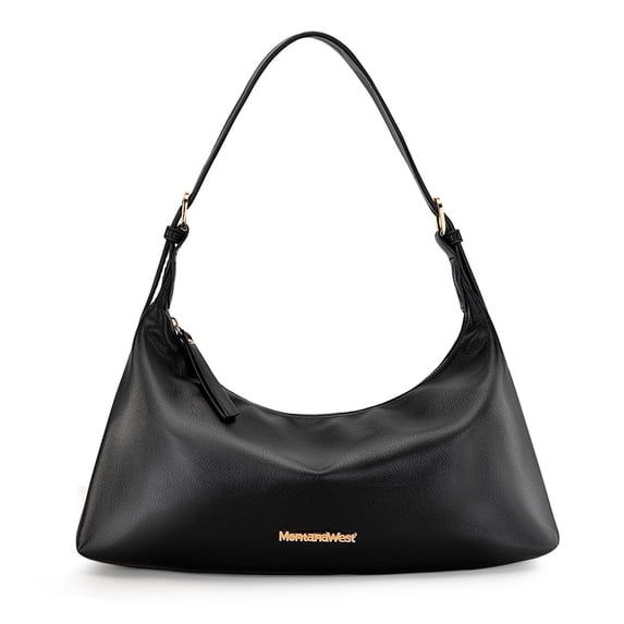Montana West Hobo Bags for Women Shoulder Trendy Purses Leather Clutch Purse and Handbags, Black