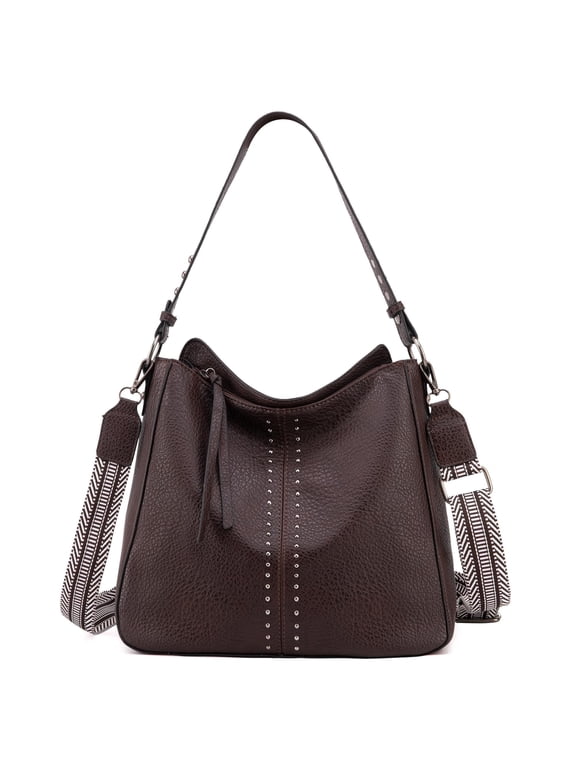 Hobo Bags for Women Top Handle Satchel Shoulder Purse Bucket Handbag, A-Coffee