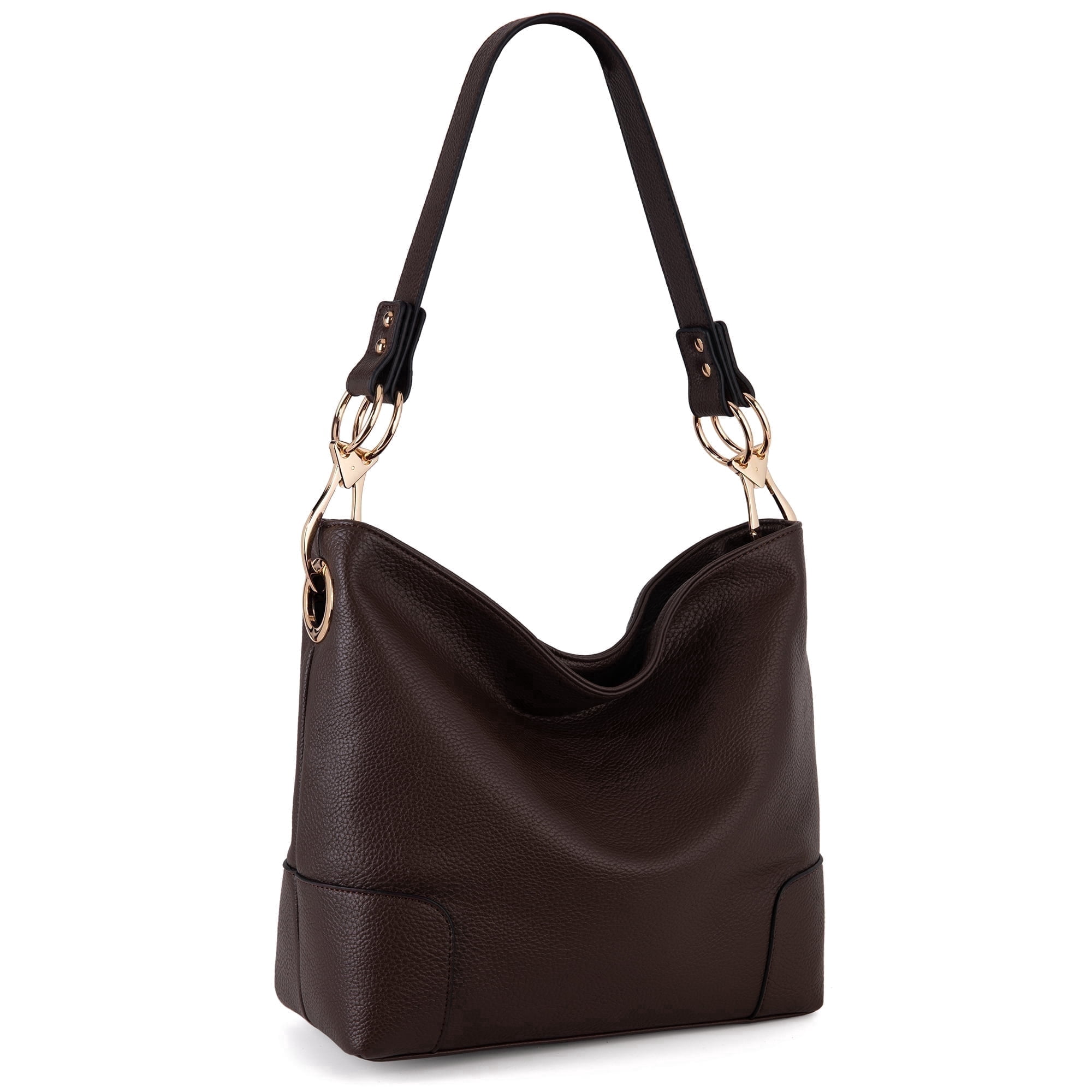 Montana West Hobo Bags for Women Top Handle Satchel Shoulder Purse Bucket Handbag, Coffee