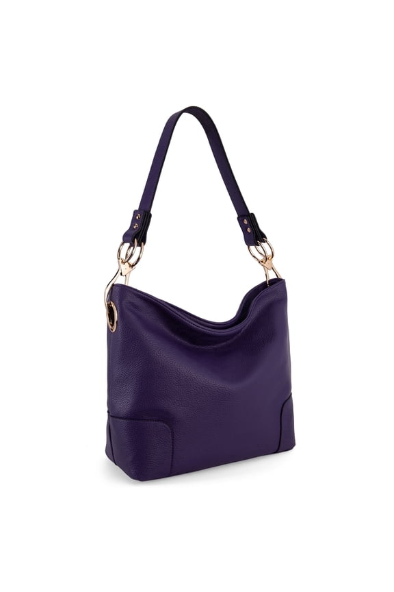 Hobo Bags for Women Top Handle Satchel Shoulder Purse Bucket Handbag, Purple