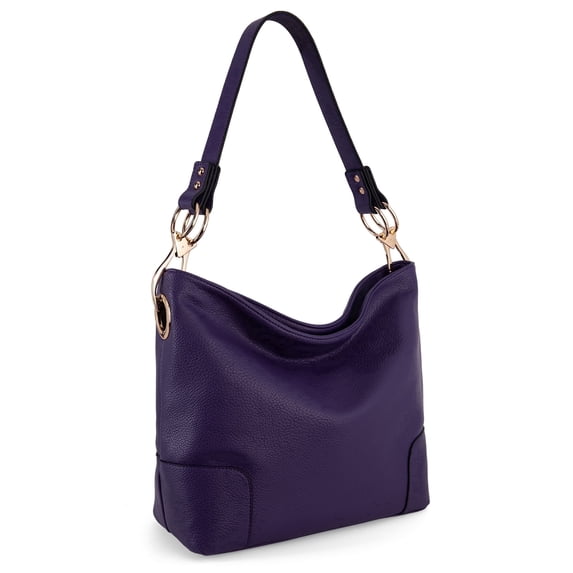 Montana West Hobo Bags for Women Top Handle Satchel Shoulder Purse Bucket Handbag, B-Purple