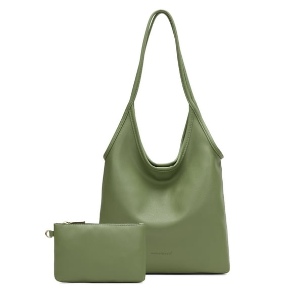 Montana West Slouchy Hobo Bags for Women Soft Designer Shoulder Purses Ladies Top Handle Handbag, Green
