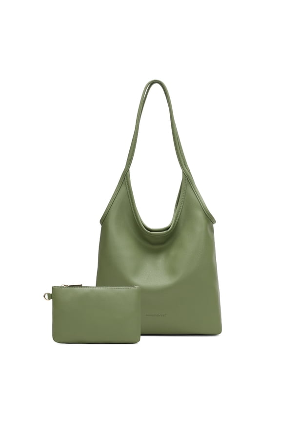 Slouchy Hobo Bags for Women Soft Designer Shoulder Purses Ladies Top Handle Handbag, Green