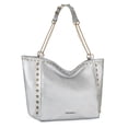 thumbnail image 1 of Montana West Large Tote Bag for Women Oversized Shoulder Purses with Chain Handbags, Silver, 1 of 7