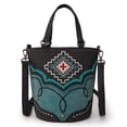 thumbnail image 1 of Montana West Bucket Crossbody Bag for Women Western Aztec Embroidered Purses, Black, 1 of 7
