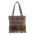 thumbnail image 1 of Montana West Western Fringe Tote Bag for Women Aztec Tooled Embroidery Shoulder Purse, Khaki, 1 of 7