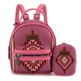 thumbnail image 1 of Wrangler Mini Backpack Aztec Back Pack Purse for Women, Hot Pink, 1 of 7