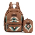 thumbnail image 1 of Wrangler Mini Backpack Aztec Back Pack Purse for Women, Brown, 1 of 7