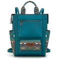 thumbnail image 1 of Wrangler Aztec Women Backpack Purse Convertible Fashion Ladies Anti Theft with Adjustable Strap, Turquoise, 1 of 7