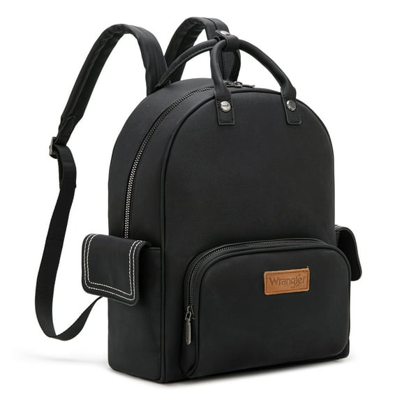 Wrangler Backpack Purse for Women Adjustable Strap Top-handle Handbags, Black