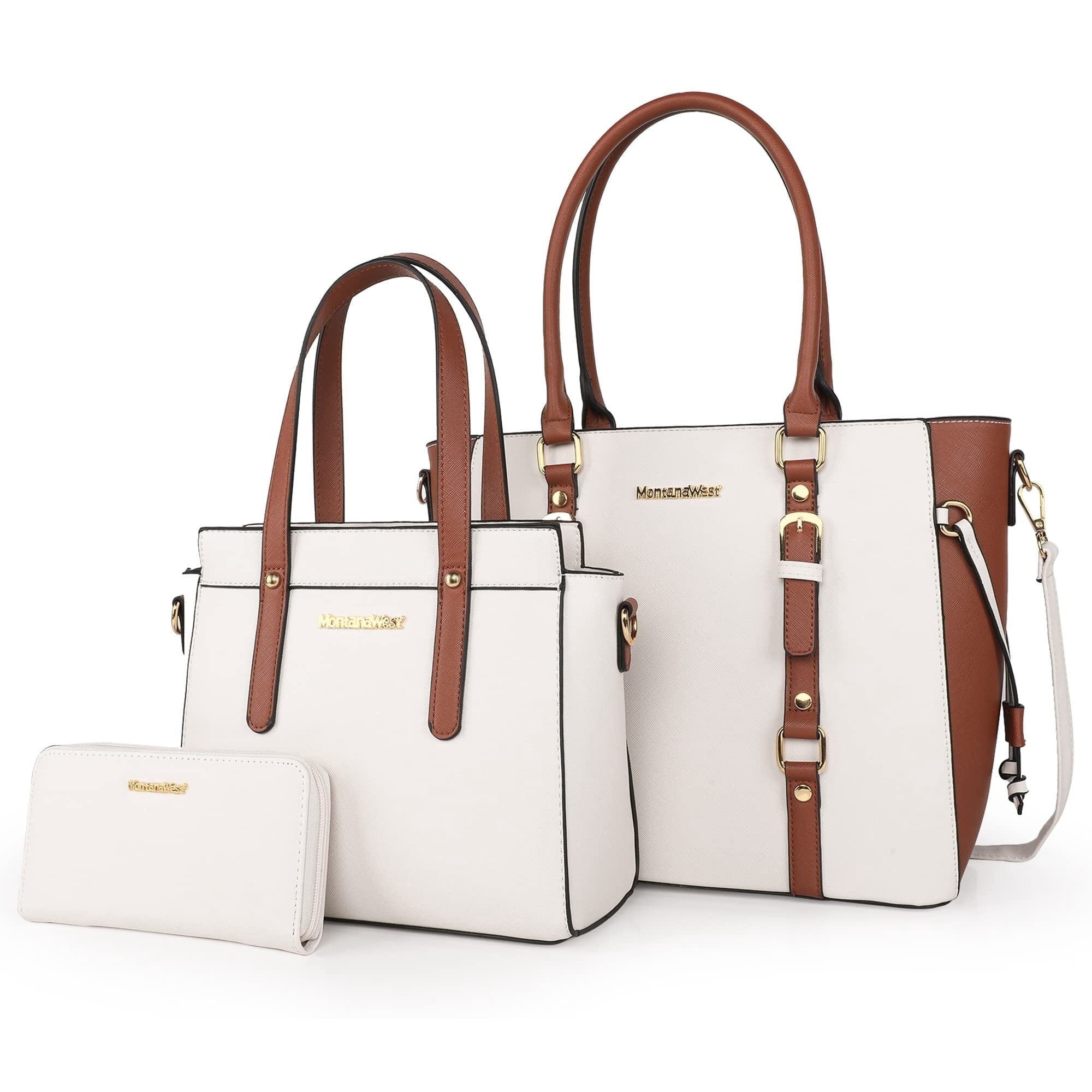 3PCS Purses for Women Tote Bag and Wallet Set Shoulder Satchel Handbags