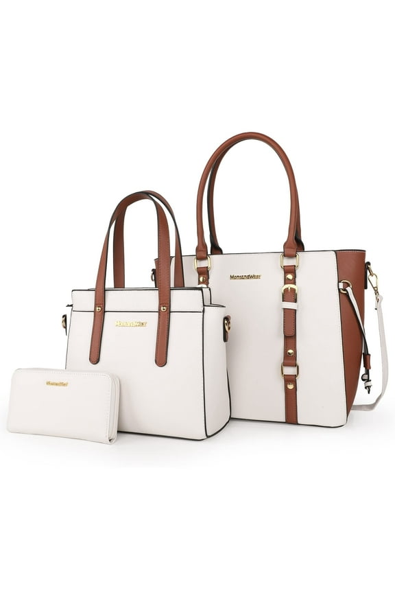 3PCS Purses for Women Tote Bag and Wallet Set Shoulder Satchel Handbags