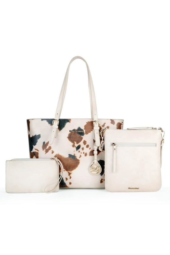 Purses for Women Tote Bag 3Pcs Set Leopard Print Satchel Handbags