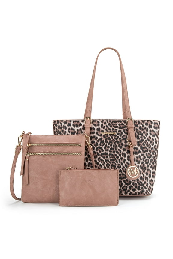Purses for Women Tote Bag 3Pcs Set Leopard Print Satchel Handbags