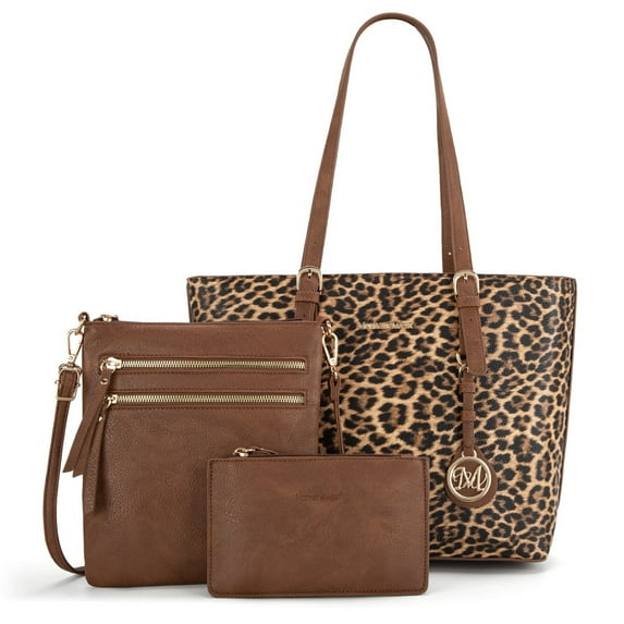 Montana West Purses for Women Tote Bag 3Pcs Set Leopard Print Satchel Handbags