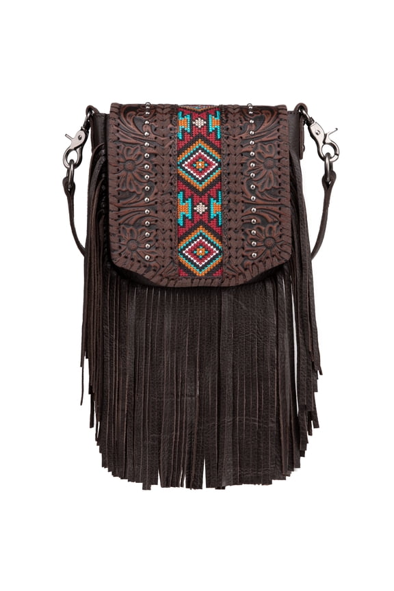 Western Purses for Women Stylish Crossbody Bag with Fashionable Tassel Fringe Design, Coffee-A