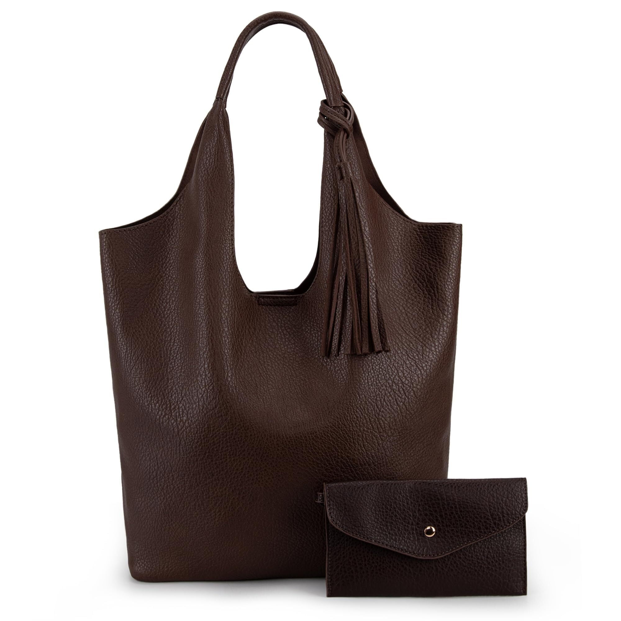 Montana West Slouchy Hobo Bags for Women Soft Designer Shoulder Purses Ladies Top Handle Handbag, Coffee