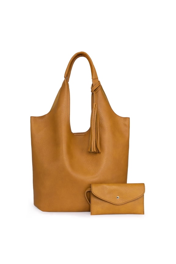 Slouchy Hobo Bags for Women Soft Designer Shoulder Purses Ladies Top Handle Handbag, Tawny Brown