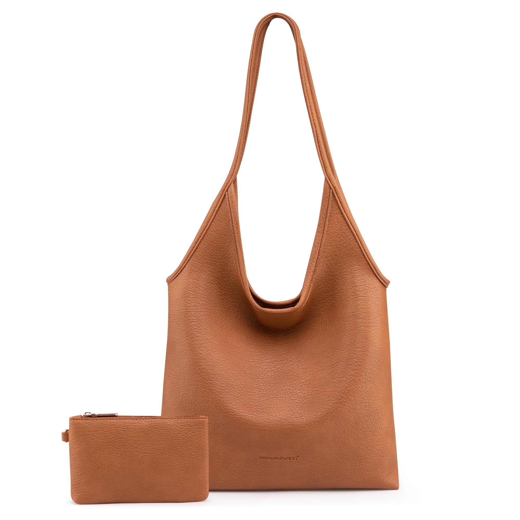 Montana West Slouchy Hobo Bags for Women Soft Designer Shoulder Purses Ladies Top Handle Handbag, CAMEL