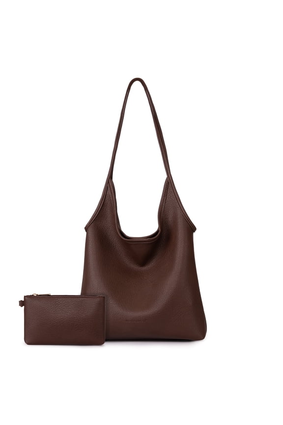 Slouchy Hobo Bags for Women Soft Designer Shoulder Purses Ladies Top Handle Handbag, Coffee