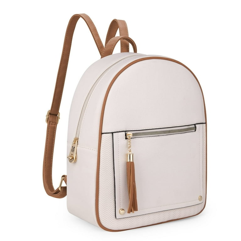 Montana West Medium Backpack Purse for Women Anti Theft Backpack with Secured Zipper Tassel Beige Brown Backpack Walmart