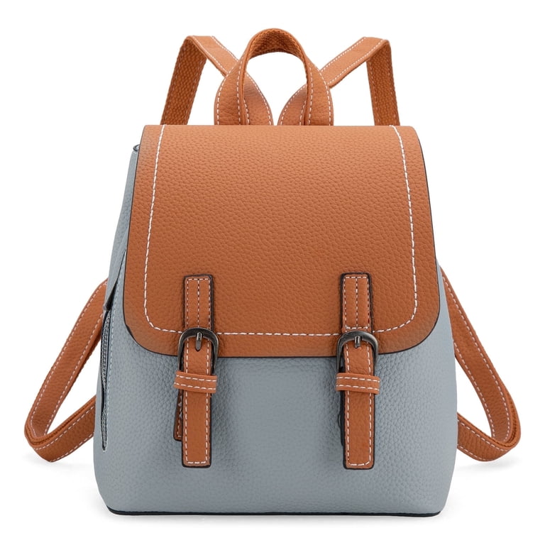 Montana West Small Backpack for Women Vegan Leather Mini Backpack Purse for  Women Colorblock Backpack Cute Convertible Shoulder Bag, Jean