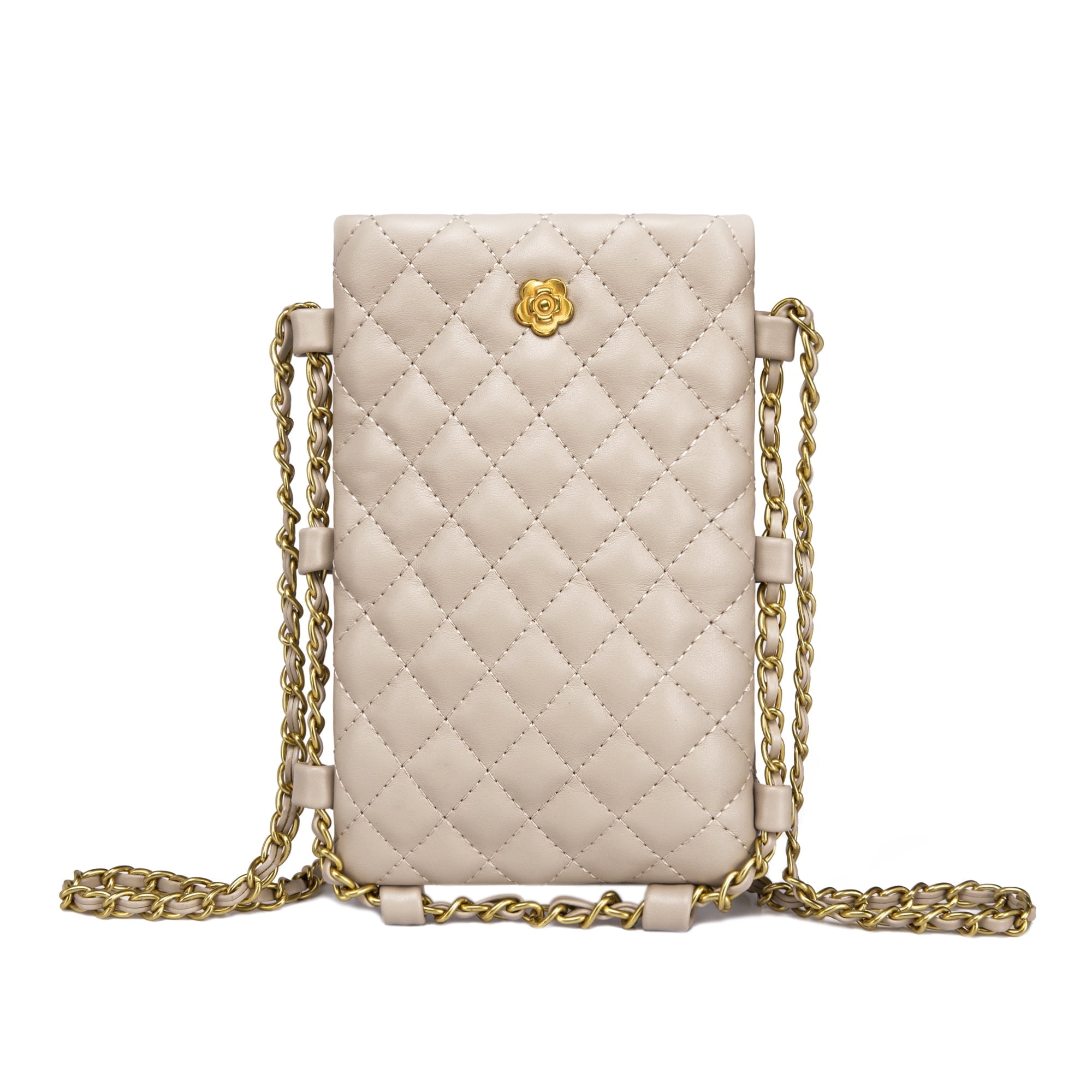 Montana West Small Quilted Cell Phone Purse for Women Soft Chain Crossbody Cellphone Wallet Bag