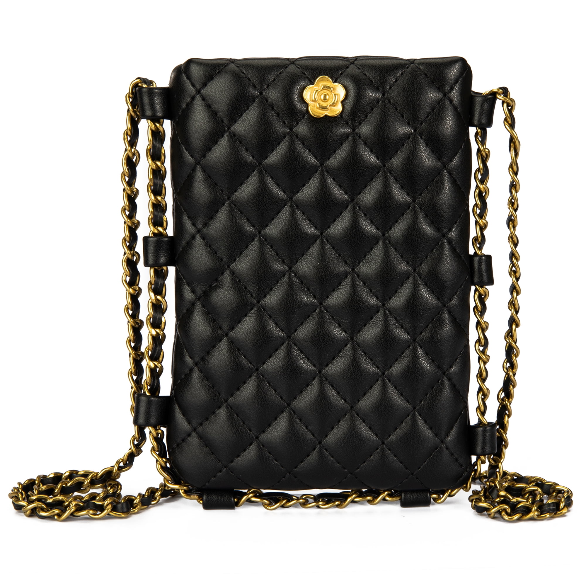 Mini flap bag, Lambskin & gold-tone metal, black — Fashion | CHANEL