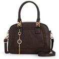 thumbnail image 1 of Montana West Small Top Handle Purse for Women Crossbody Satchel Handbag Barrel Bag, Coffee, 1 of 8
