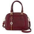 thumbnail image 1 of Montana West Small Top Handle Purse for Women Crossbody Satchel Handbag Barrel Bag, Burgundy, 1 of 8