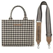 Montana West Small Tote Bag for Women Houndstooth Top Handle Purses and Handbags with Adjustable Strap
