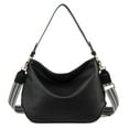 thumbnail image 1 of Montana West Soft Hobo Bags for Women Purses and Handbags Shoulder Satchel Bag, 2 Straps Black, 1 of 7