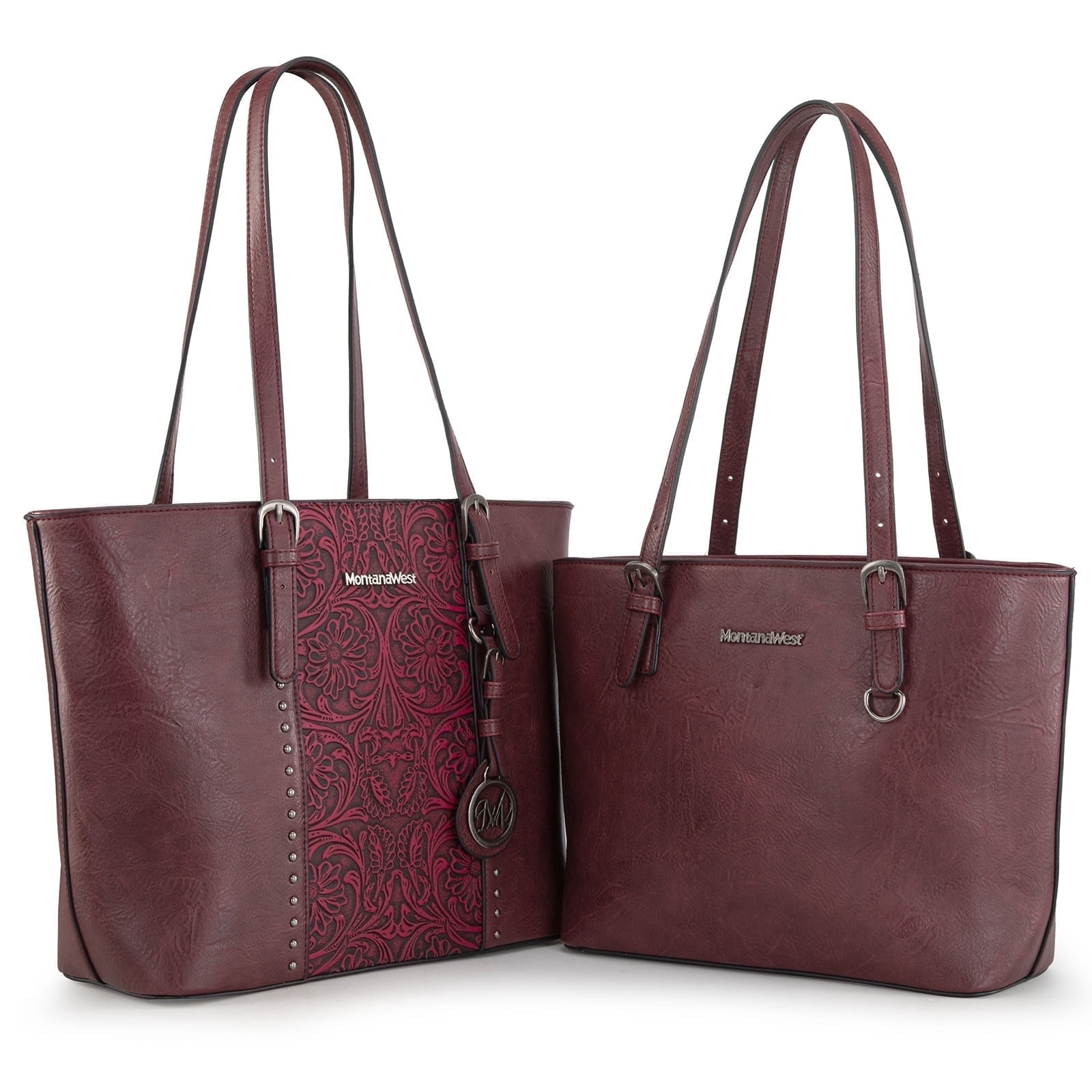 Montana West Tote Bag for Women Large Purse and Handbags Set Embossed Collection Purse 2Pcs Set