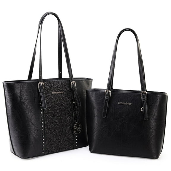 Montana West Tote Bag for Women Large Purse and Handbags Set Embossed Collection Purse 2Pcs Set