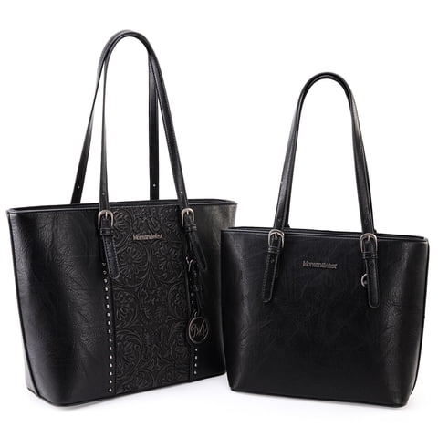 Tote Bag for Women Large Purse and Handbags Set Embossed Collection Purse 2Pcs Set