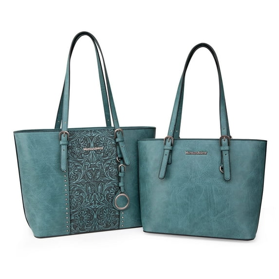 Montana West Tote Bag for Women Large Purse and Handbags Set Embossed Collection Purse 2Pcs Set