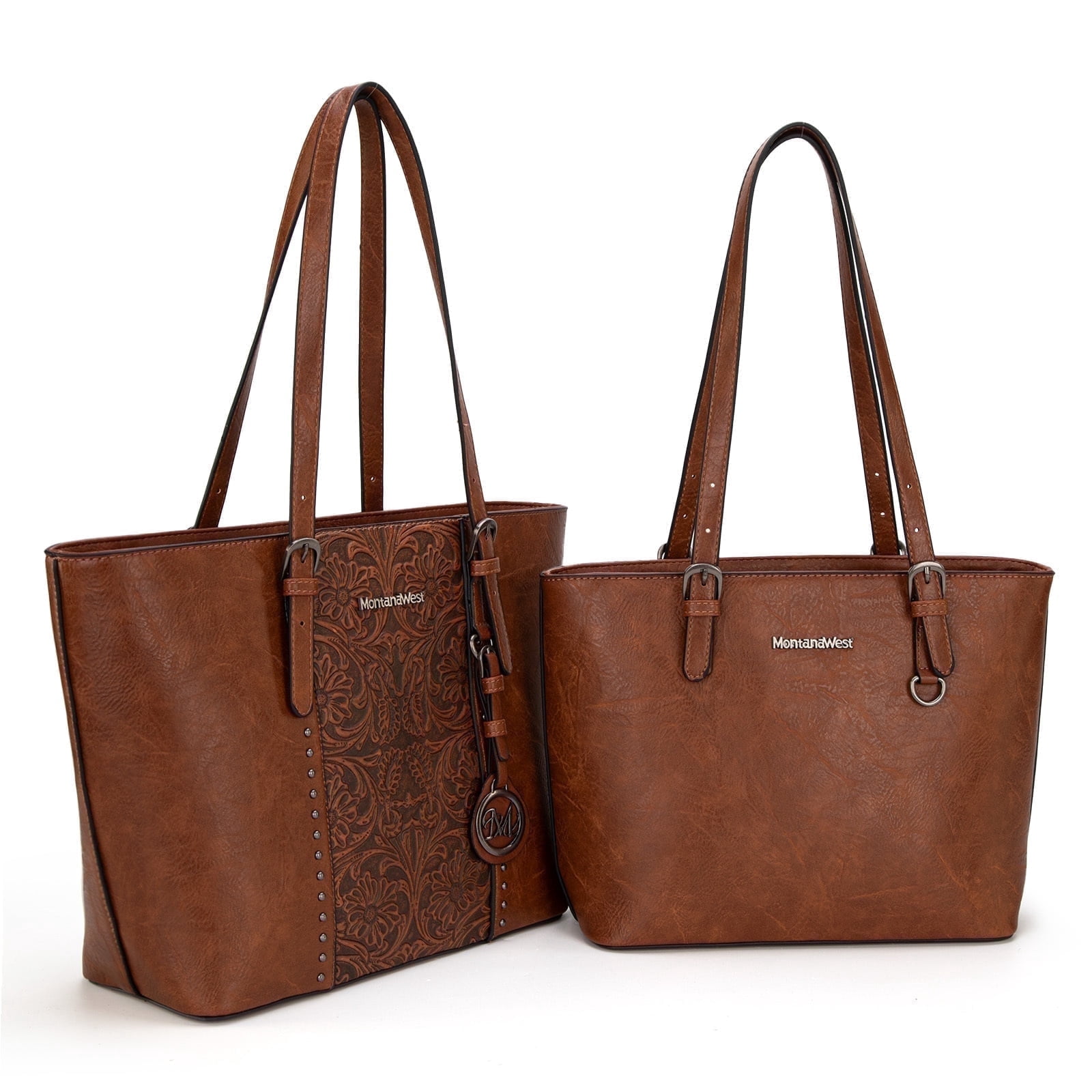 Montana West Tote Bag for Women Large Purse and Handbags Set Embossed Collection Purse 2Pcs Set