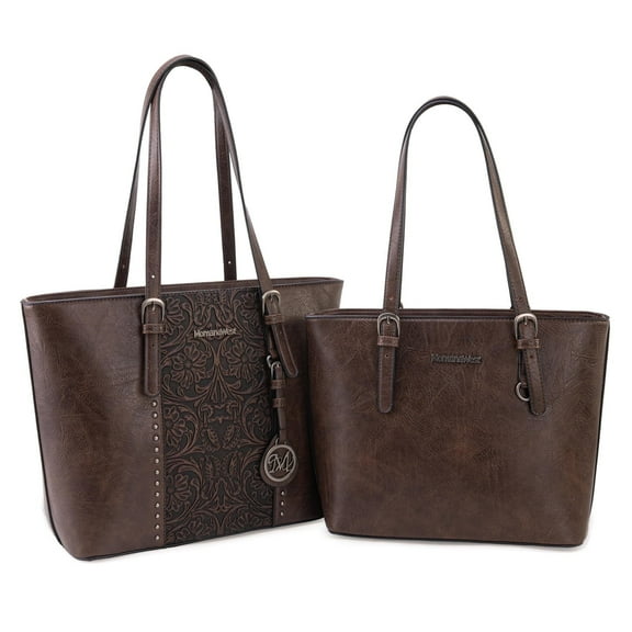Montana West Tote Bag for Women Large Purse and Handbags Set Embossed Collection Purse 2Pcs Set