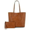 thumbnail image 1 of Montana West Tote Bag for Women Top Handle Purses and Handbags Soft Hobo, Light Brown, 1 of 8